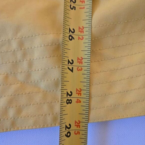 Talbots Womens Fully Lined Button Front Mac Coat Jacket Yellow 14W - Picture 11 of 14